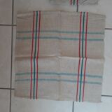 6 napkins. basque style. unbleached background