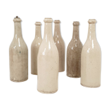 Set of 6 bottles in sandstone