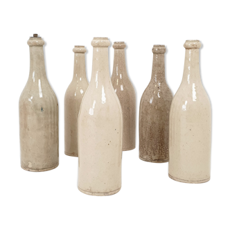 Set of 6 bottles in sandstone