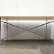 Minimalist chrome table for office or dining room by Egon Eiermann for Wieland.