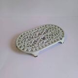Vintage White Cast Iron Trivet