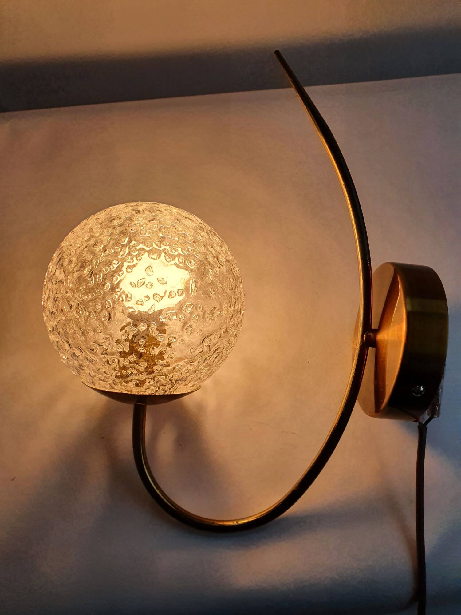 Pair of vintage gold wall sconces, France