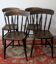 Antique set of 4 farmhouse patinated oak dining chairs, 19th century