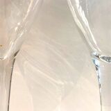 Duo of Large Tealight Holders Vases Candle Holders on Stand Blown Crystal Glass Deco