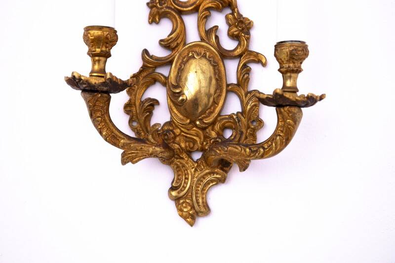 Applique murale en laiton des années 1920, France.