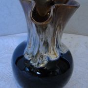 Blue, grey and brown flame stoneware jug