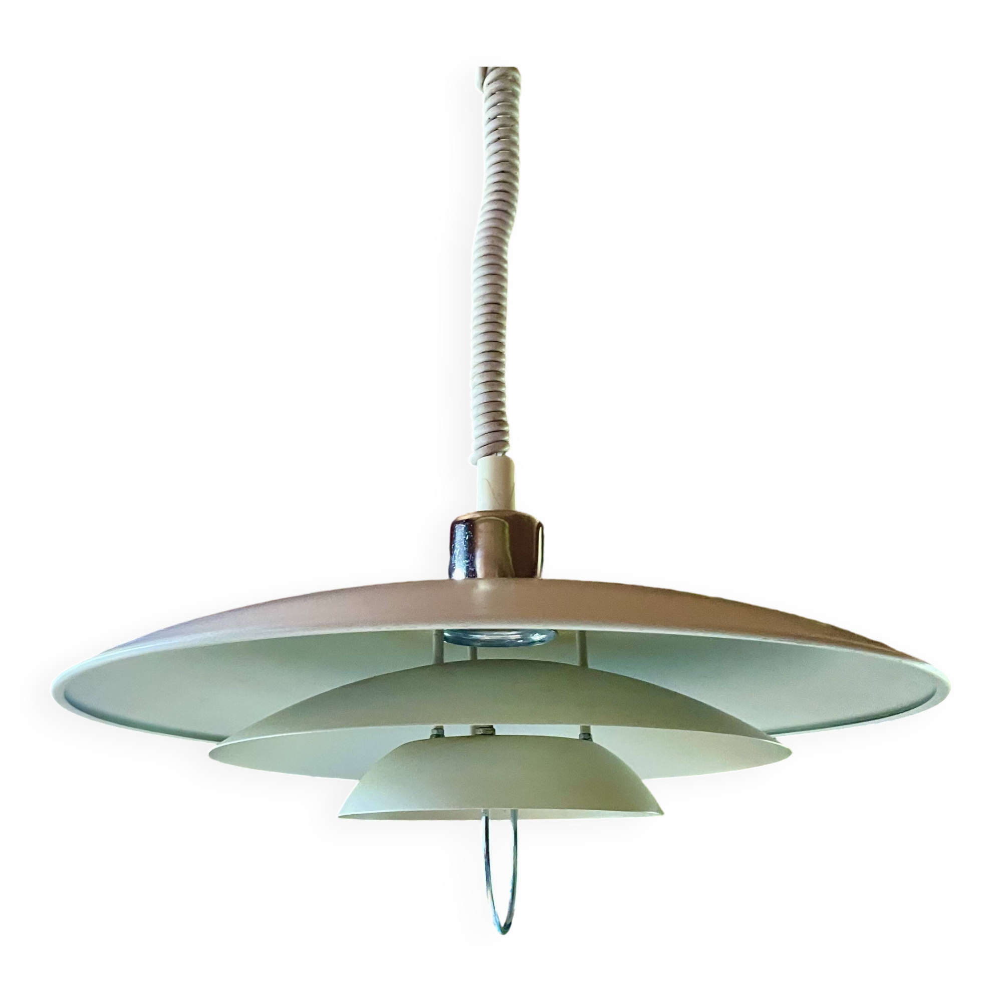 Large chandelier, vintage pendant light, inspired by "Poul Hennigsen", from the 80s