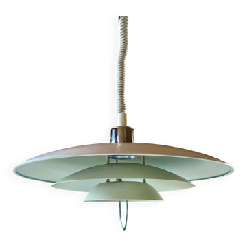 Large chandelier, vintage pendant light, inspired by "Poul Hennigsen", from the 80s