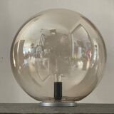 Vintage ball lamp in smoked glass