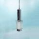 Vintage chrome and glass suspension, space age cascade lamp.