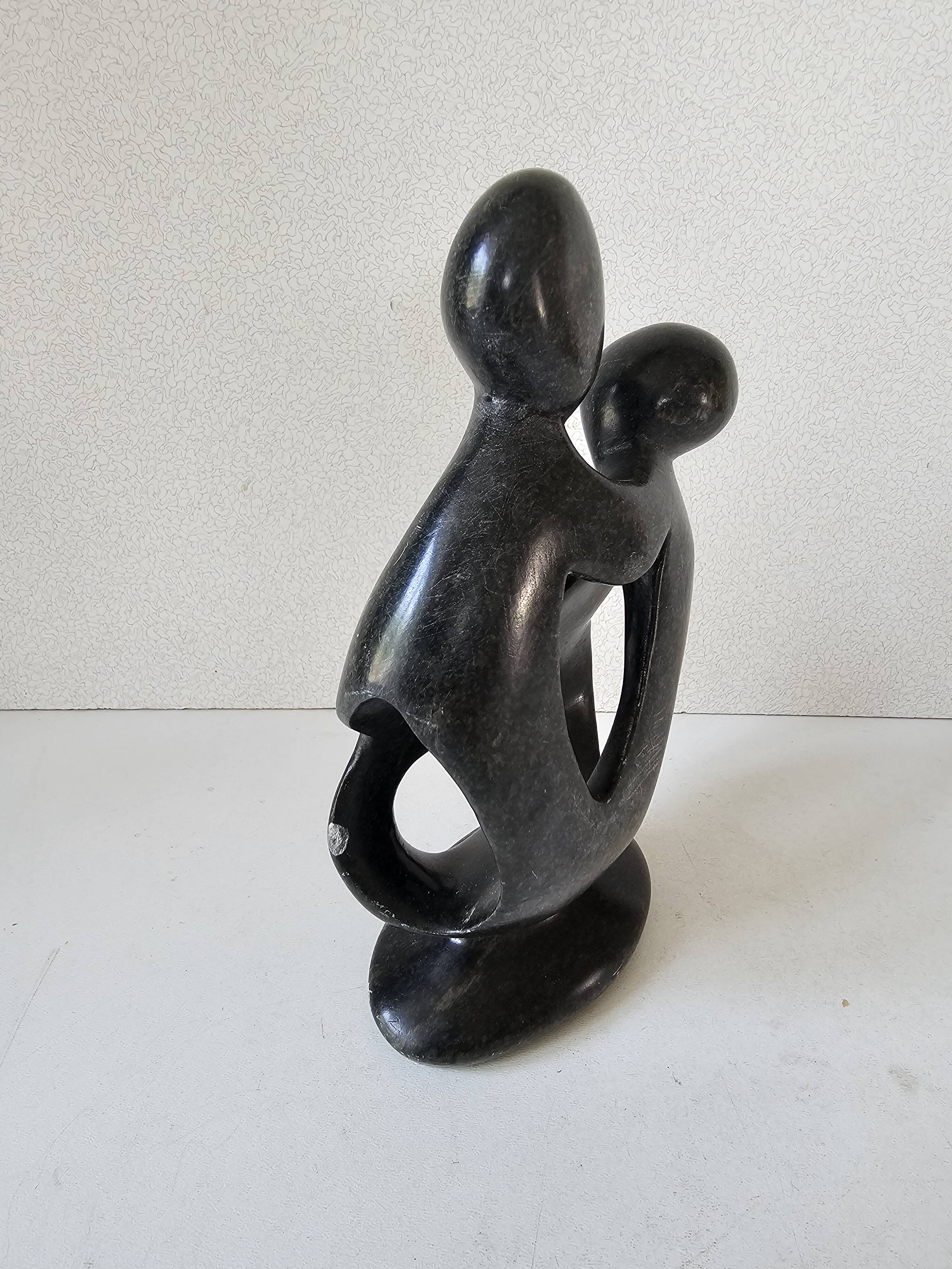 Soapstone Sculpture - Family Parents/Children Modern Design