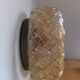 Wall-ceiling light in amber woven glass