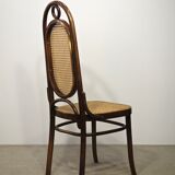 Set of 4 chairs in curved and canned wood by Thonet & Fmg from the 1960's