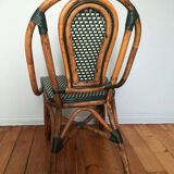 Parisian rattan bistro chair
