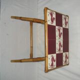 Bamboo-rattan coffee table from the 50s