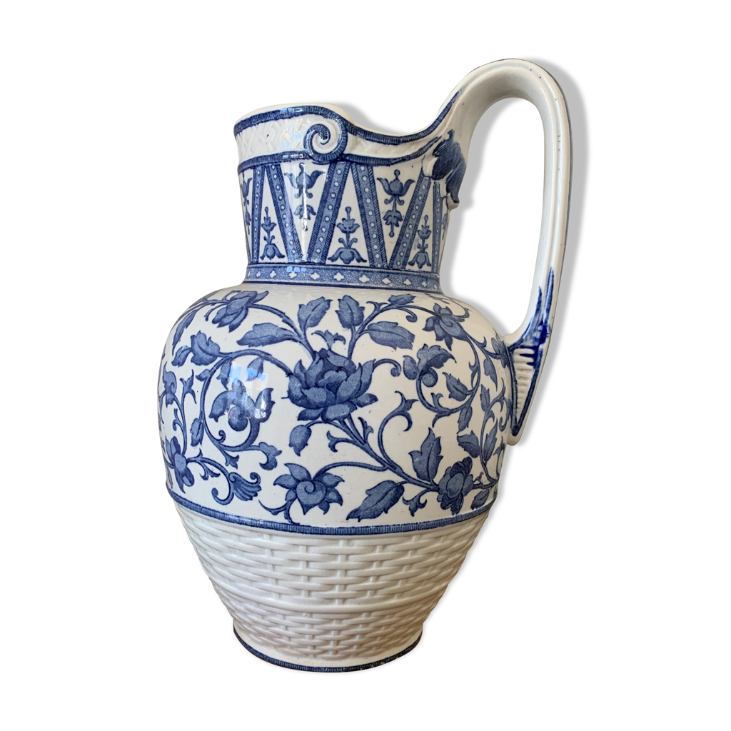 Pichet ancien en Faïence U&C Sarreguemines, modèle Oriental Selency