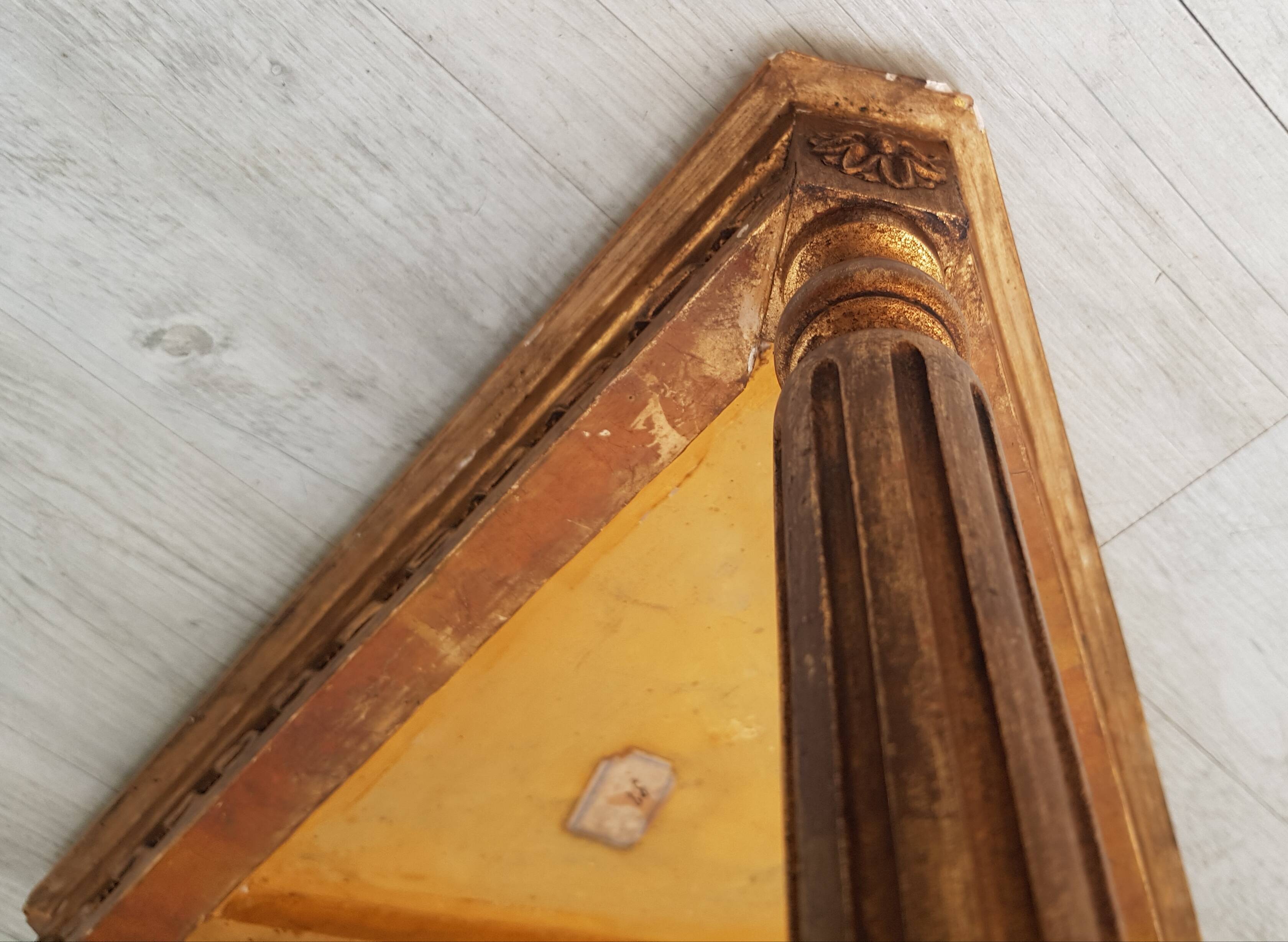 Napoleon 3 seater, gilded wood, marble cane