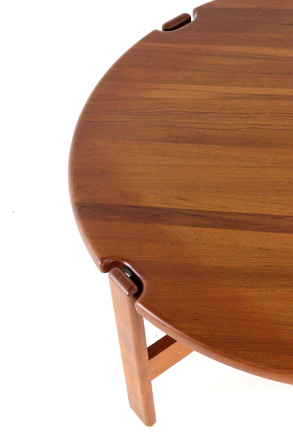 Table basse Niels Bach en teck massif - design danois moderne du milieu du siècle