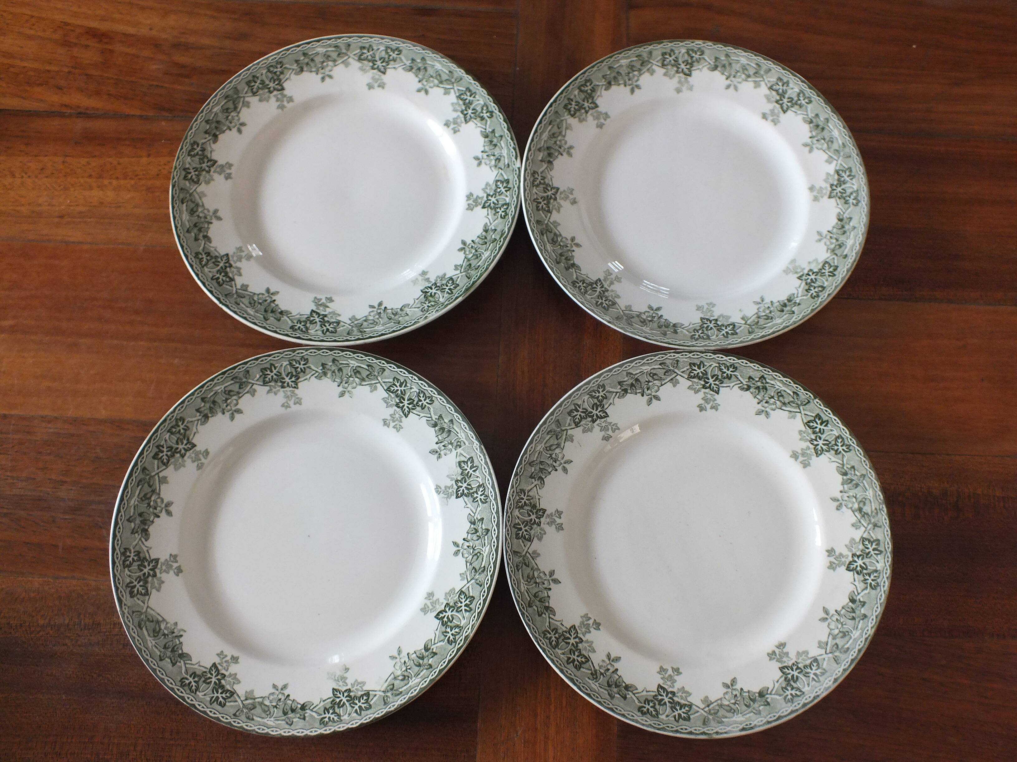 4 flat plates Terre de Fer Saint Amand and Hamage summer model