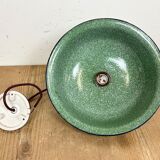 Industrial Factory Green Enamel Ceiling Lamp , 1960s