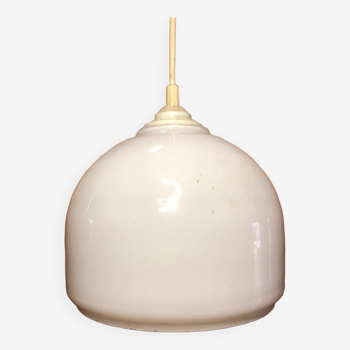 Old vintage white opaline pendant light