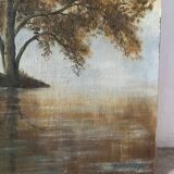 Fishing day, oil on canvas signed A. Parizy