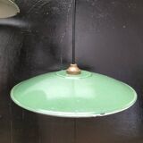Enameled sheet metal pendant lights