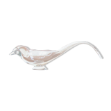 French crystal glass bird dish art vannes art glass mid century vintage mcm sculpture