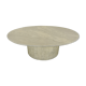 Oval coffee table in Italian-designed marble from the 1970s