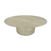 Table basse ovale en marbre design italien des années 70