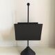 Minimalist Black Italian Magazine Rack by Porada Arredi, 1980s