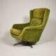 Design Scandinavian Leather rocking chair by Peem, 1970´s.