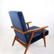 Vintage loft armchair 1970s navy blue velvet - 2 pieces available