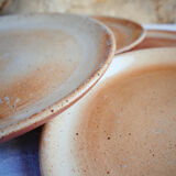 Set of 4 dessert plates in Grès du Marais