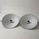 Pair of vintage industrial enamelled suspensions