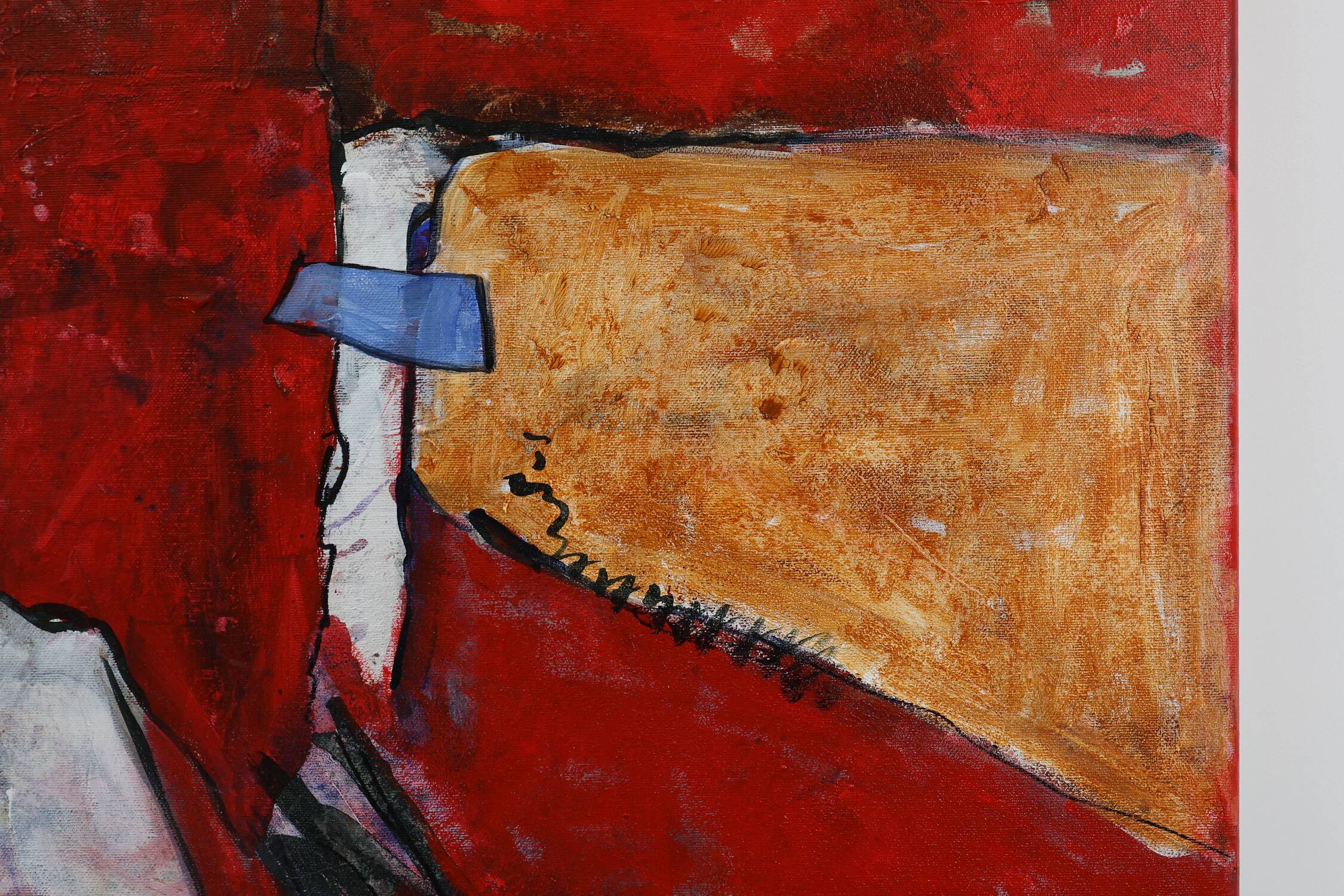 Abstract Painting by J.M. Bouckaert, Belgium ca. 2000
