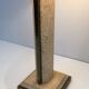 Table Lamp in Travertine and Gold Chrome, French Work, circa 1970