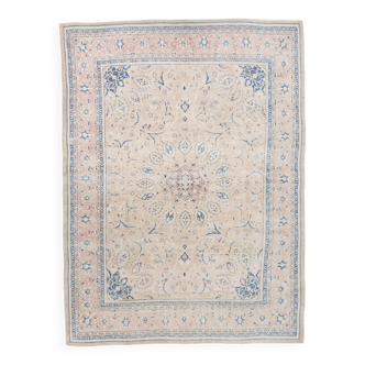Tapis Vintage Off-White et Rose Poudré, Style Classique, 292x399 Cm