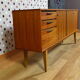 Scandinavian design row Walnut vintage 1960