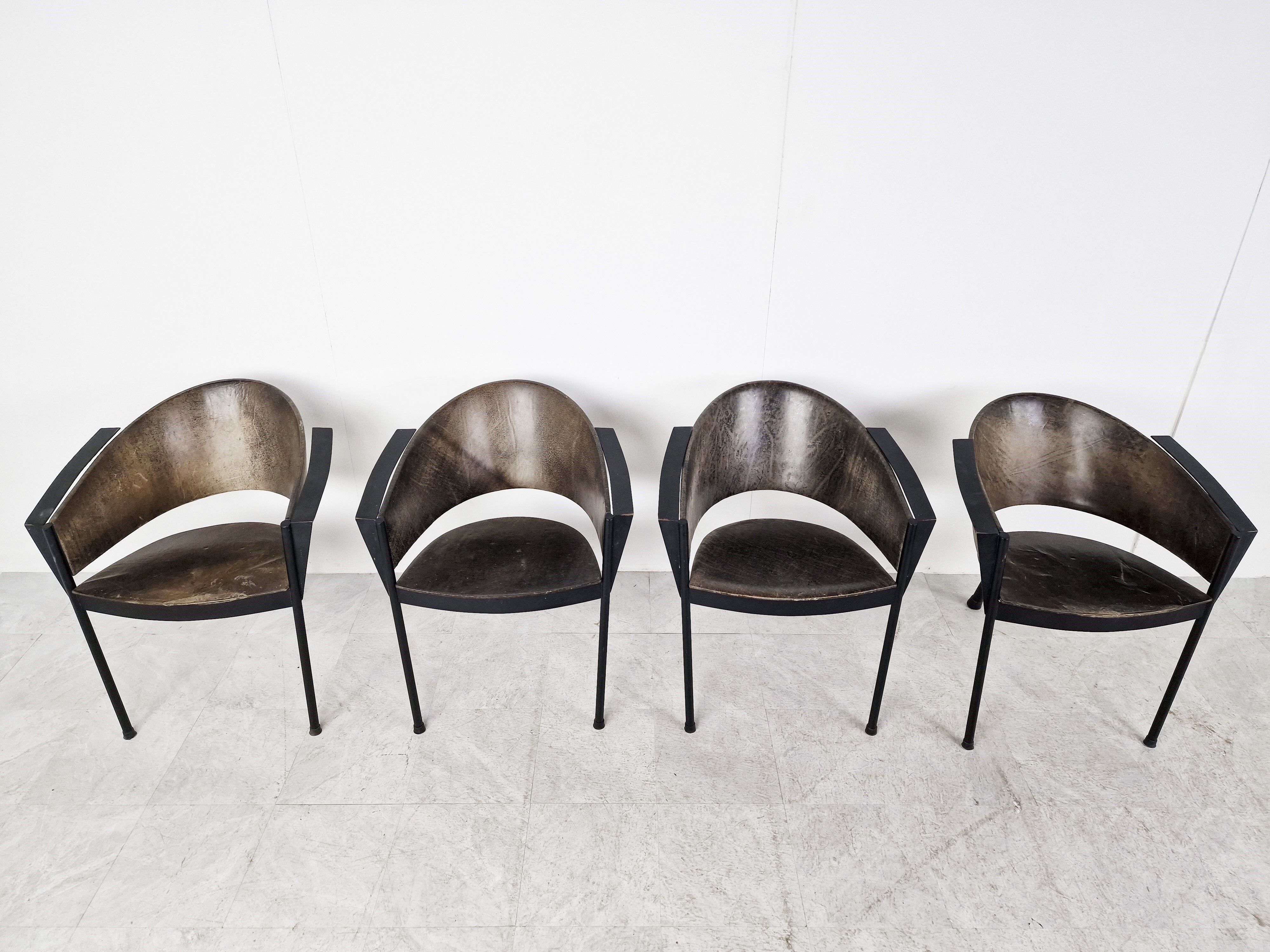 Vintage tripod armchairs, 1970s