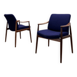 Two Mid-Century Modern Teak Armchairs by Hartmut Lohmeyer for Wilkhahn, 1950s