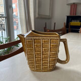 Ceramic pitcher braided pattern