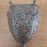 Moroccan wall light in patinated metal