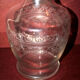 Baccarat crystal decanter engraved with guilloché volute acid 1920