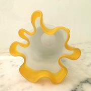 Vase mouchoir pâte de verre années 70