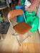 Chaise pliante marron en Vinyle et Acier
