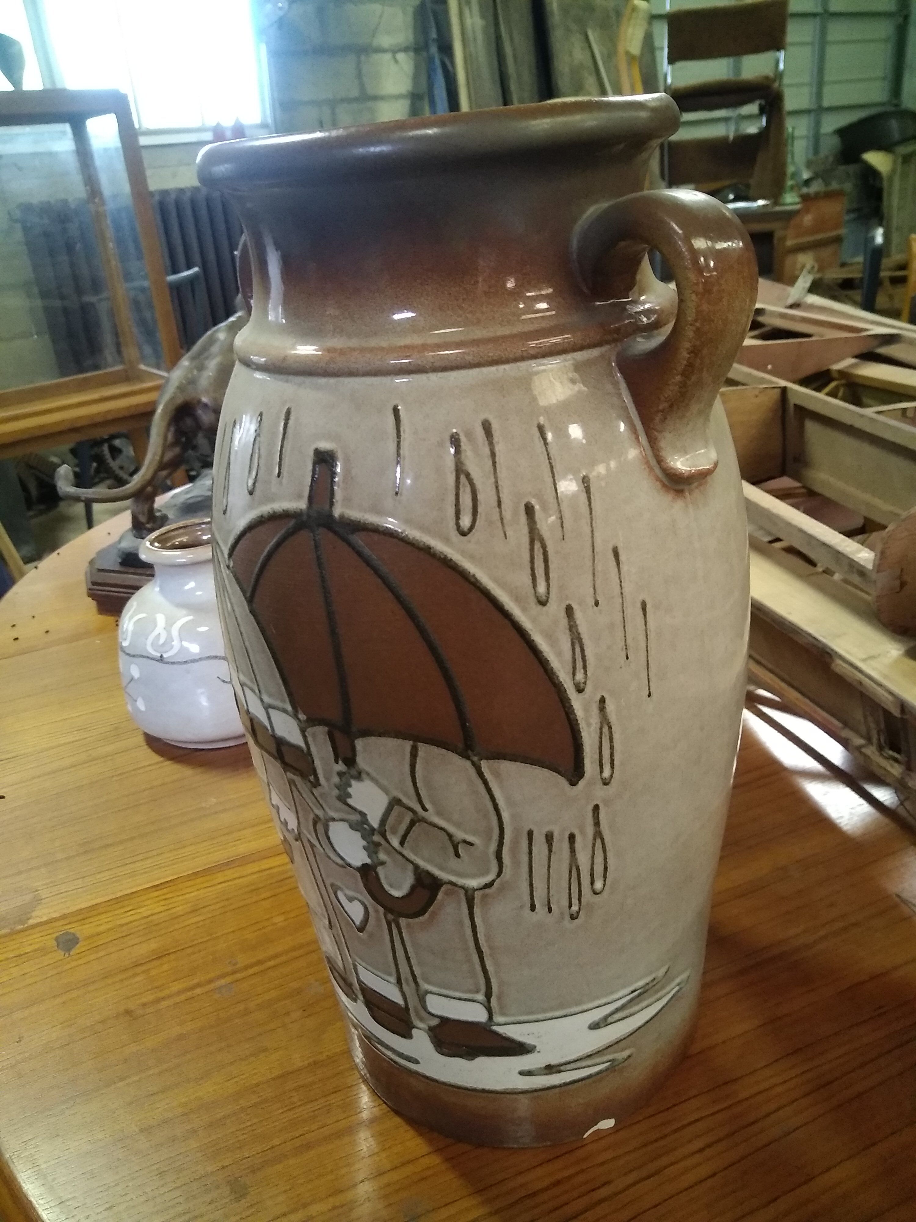 West germany umbrella holder in ceramics 70s