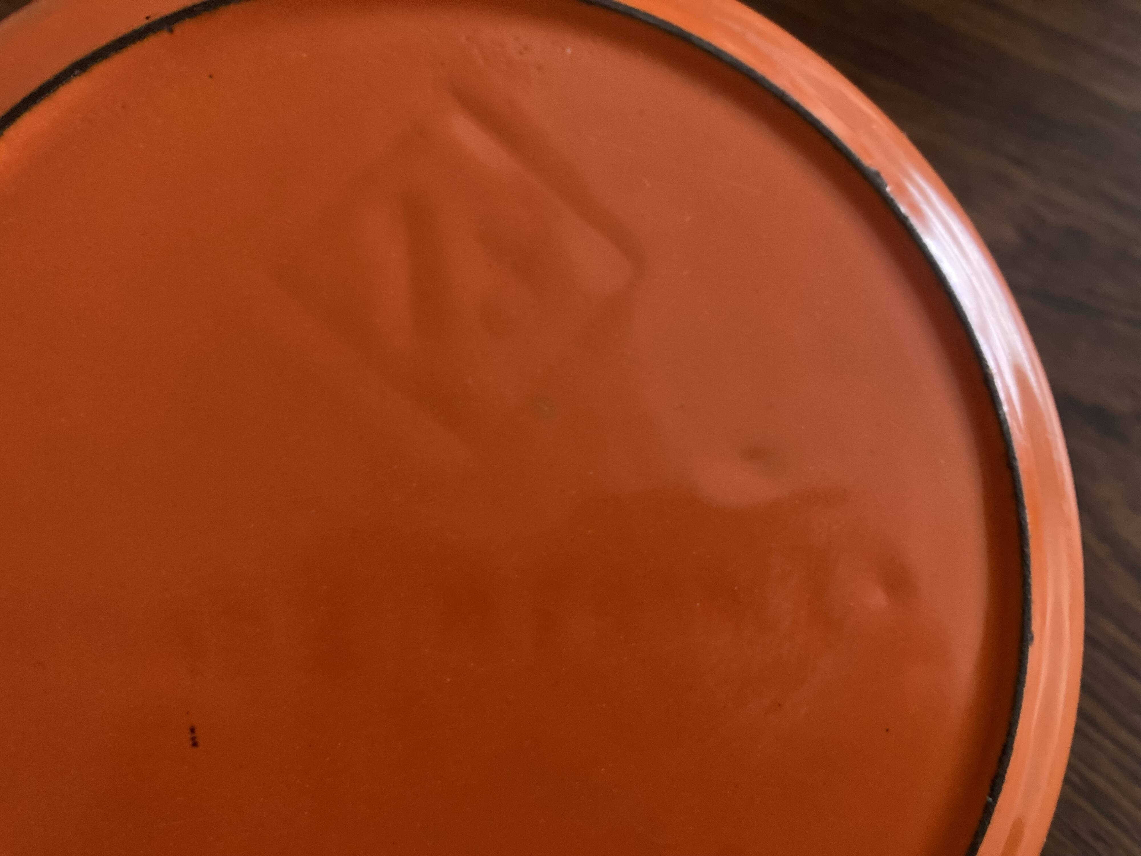 Enameled cast iron gratin dish