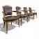 Set of 4 Louis XV style leather armchairs