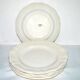 Series of 6 old plates in opaque earthenware of SARREGUEMINES Earth of iron cream 24.5cm